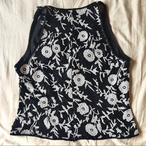 🤍🖤 Fancy Beaded Top 🖤🤍 - Picture 3 of 8